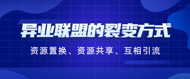 异业联盟的裂变方式：资源置换、资源共享、互相引流